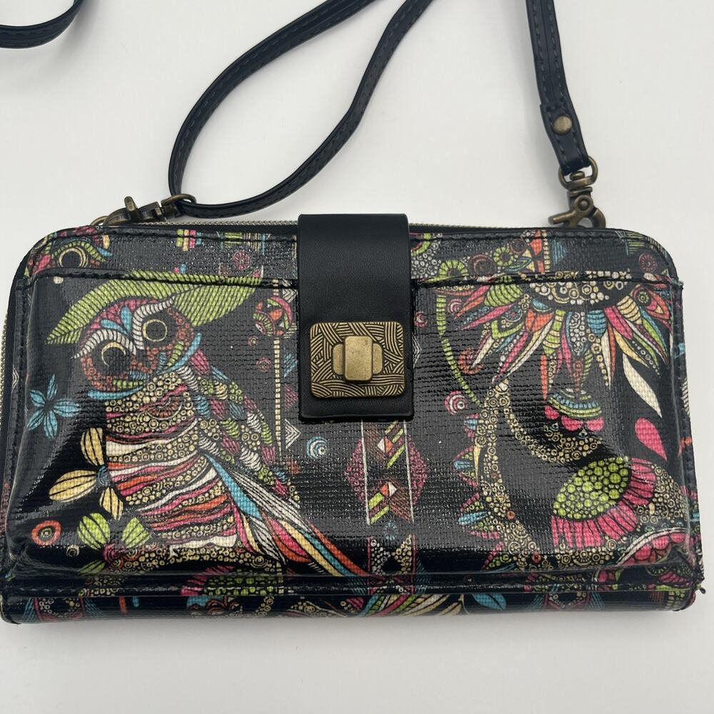 Sakroots Colorful Owl Large Smartphone Crossbody Wallet - BEAUTIFUL!!